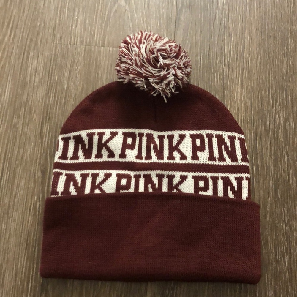 Burgundy pink beanie